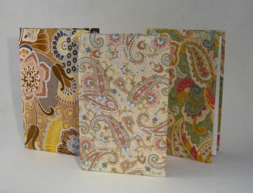 Notebook covers by The Sewphist in pastel shades
