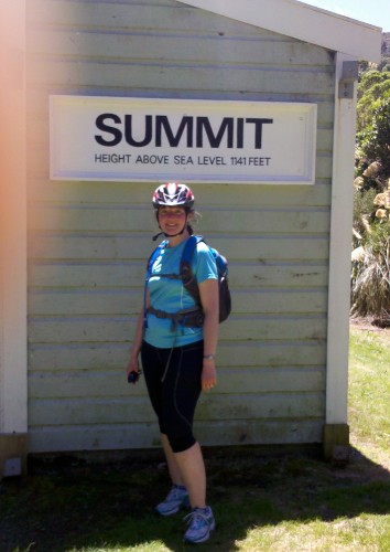 Me standing by the "Summit" sign.
